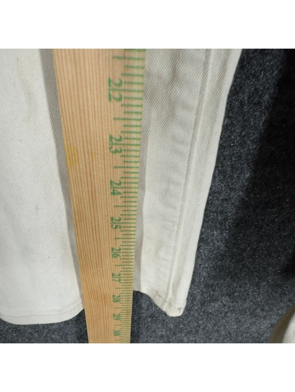 Lands' End Jeans Women 8 Beige Denim Light Wash Mid Rise Skinny Pockets Stretch